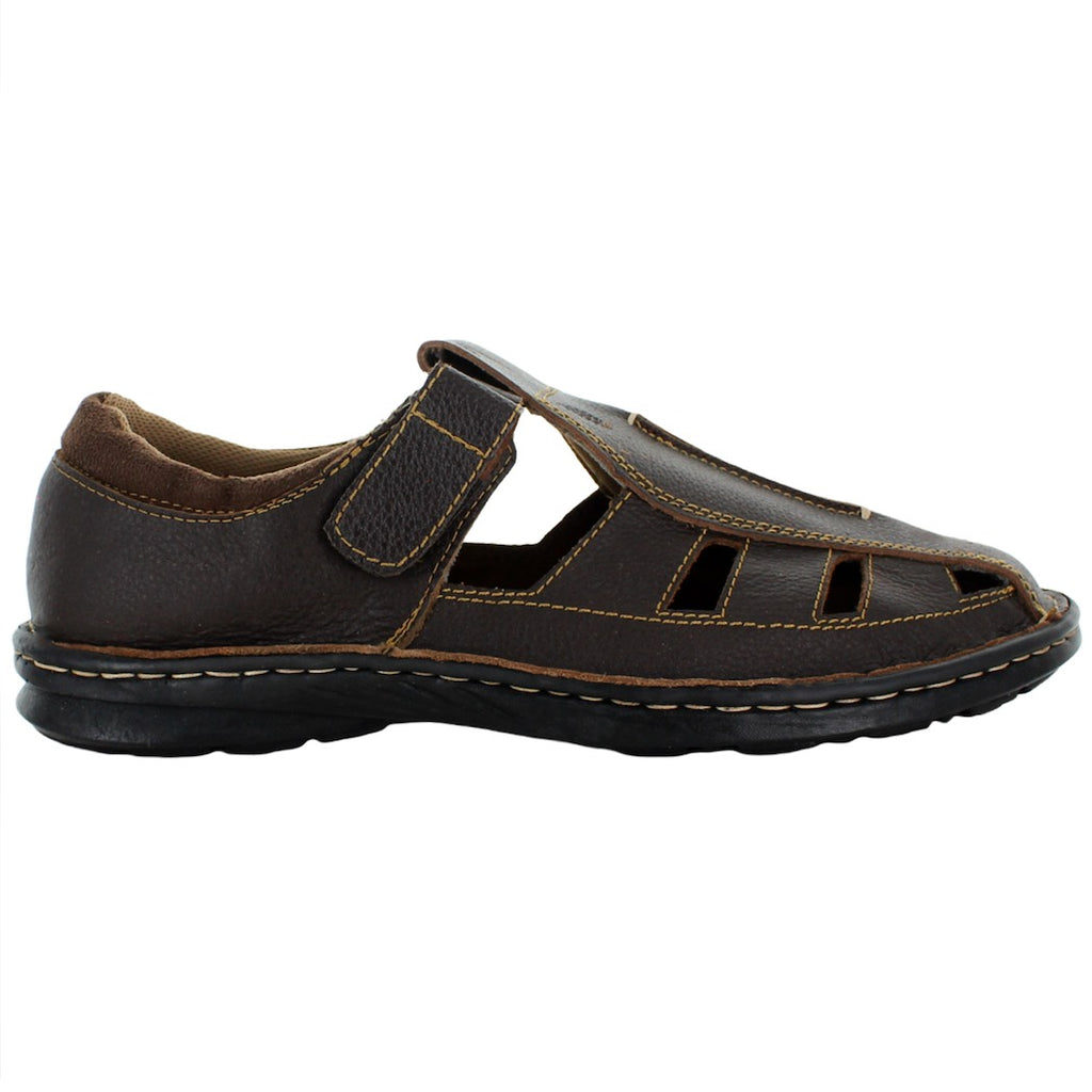 BAYAMO HUARACHE VELCRO PIEL CAFE HOMBRE 29091