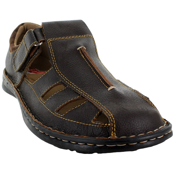 BAYAMO HUARACHE VELCRO PIEL CAFE HOMBRE 29091