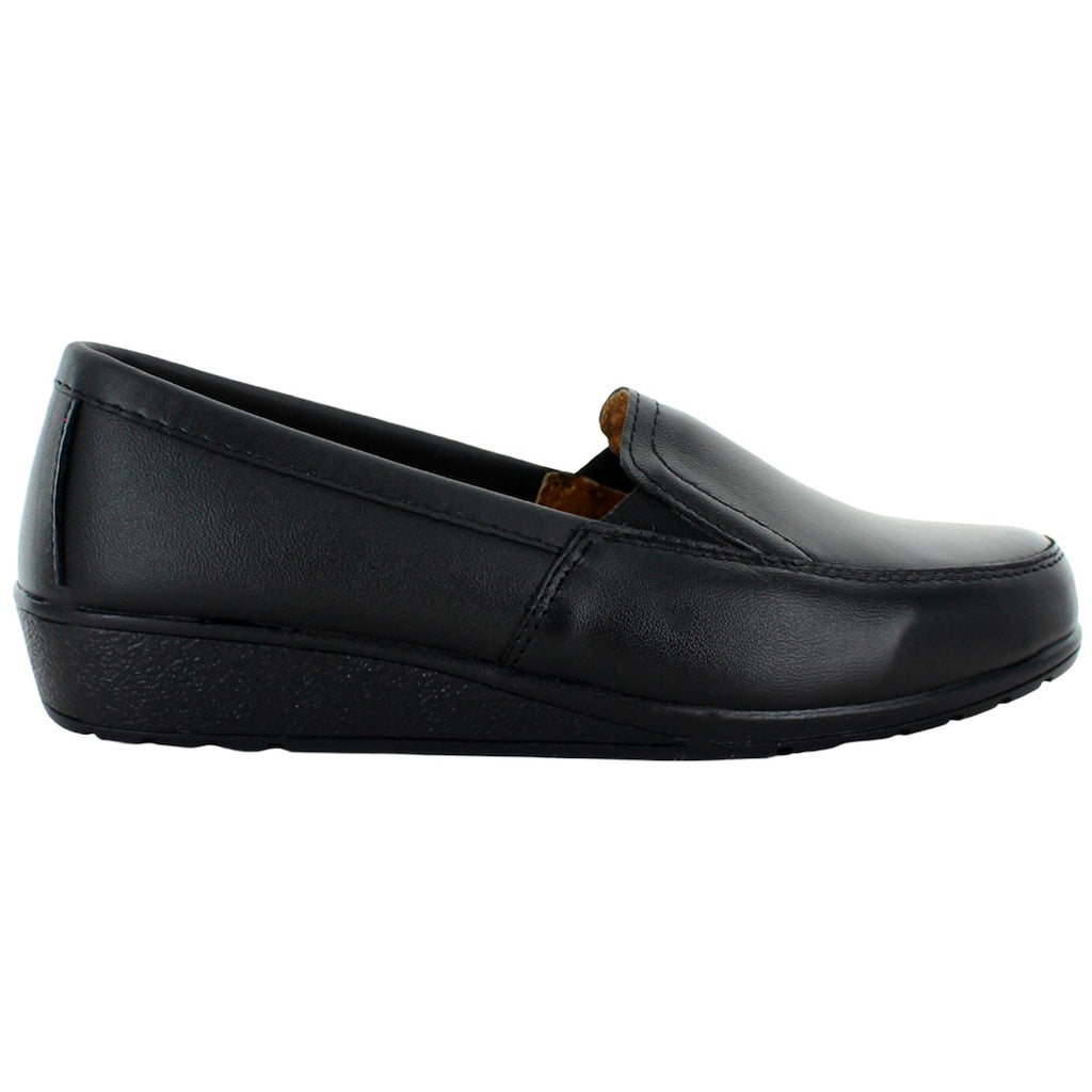 ANRO MOCASIN LISO PIEL NEGRO JUVENIL 53814