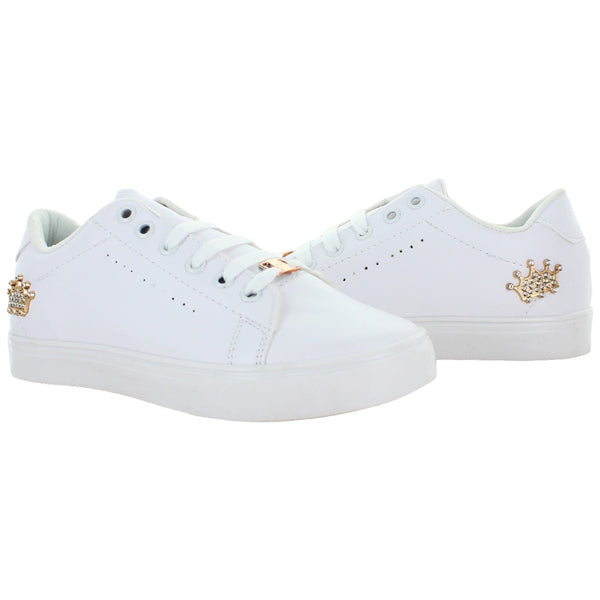 MSHOES TENIS AGUJETAS PRINCESA BLANCO POLIPIEL MUJER 69562