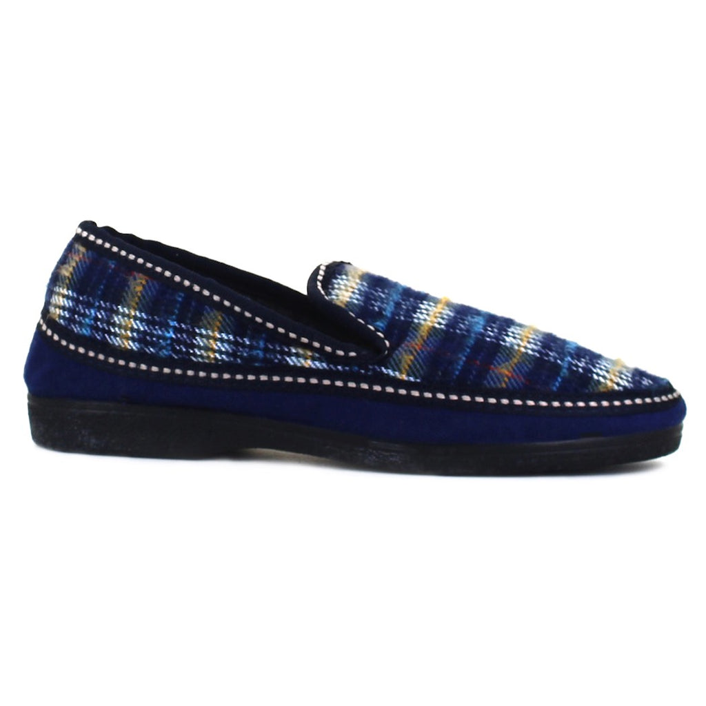 CABRALES PANTUFLA SLIP ON MARINO/CUADROS PARA HOMBRE 74082
