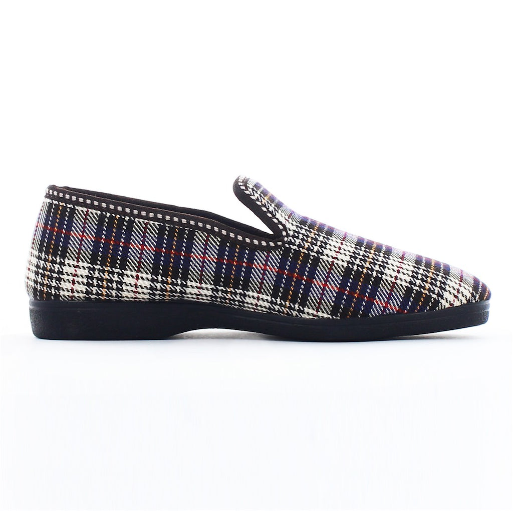 CABRALES SANDALIA SLIP ON BEIGE/CUADROS PARA HOMBRE 74085