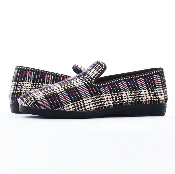 CABRALES SANDALIA SLIP ON BEIGE/CUADROS PARA HOMBRE 74085
