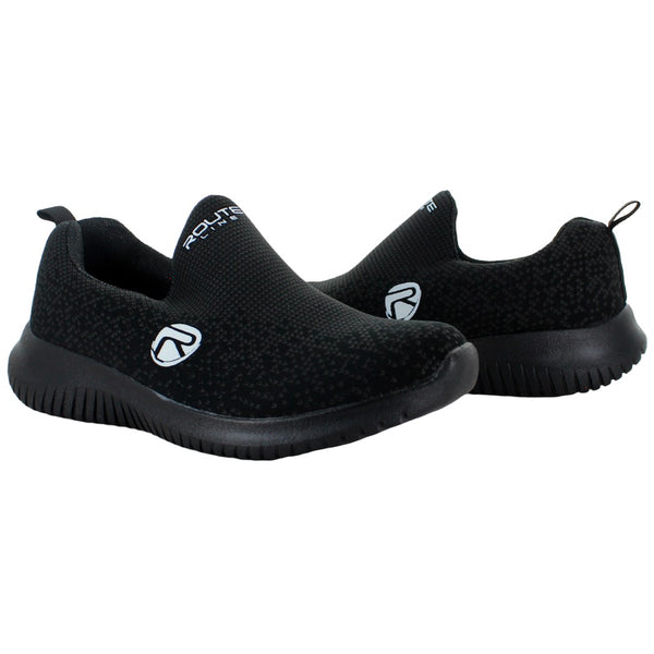ROUTE TENIS SLIP ON LIGERO COMODO TEXTIL NEGRO JUVENIL 74141