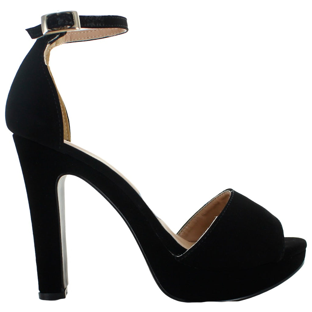 DAMITA ZAPATILLA TACON GAMUZA NEGRO MUJER 74328