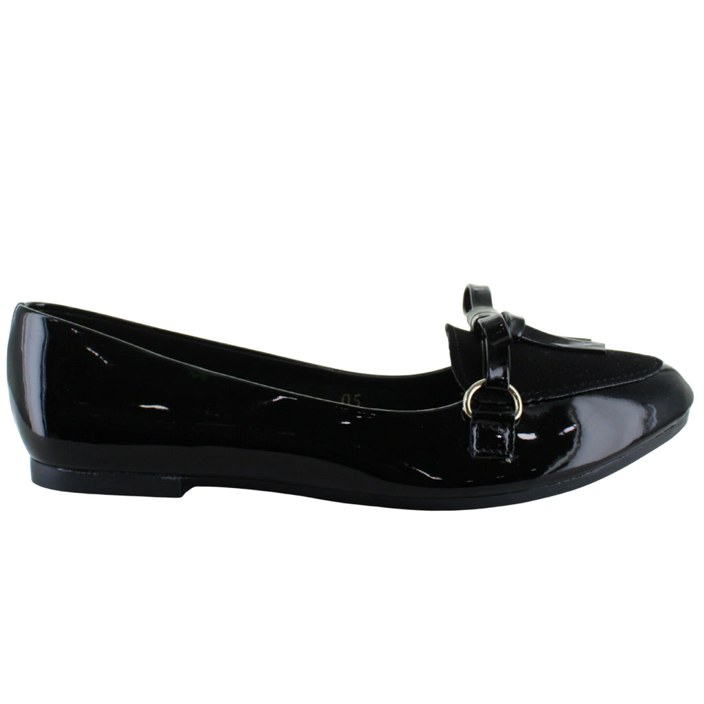 IVI LOVE BALERINA FLAT MODA FIESTA CHAROL MOÑO MUJER 74333