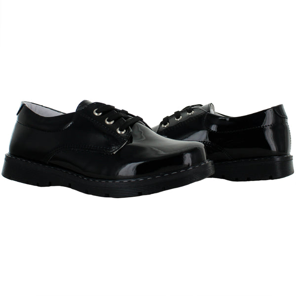 YUYIN ZAPATO CHOCLO ESCOLAR CHAROL NEGRO NIÑA 75777