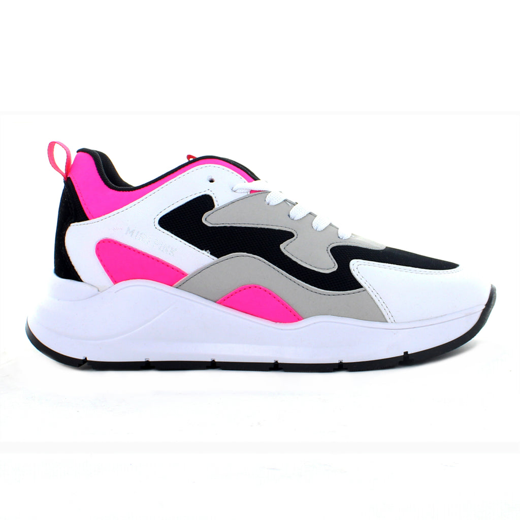 MISS PINK TENIS URBANO NEGRO/BLANCO/ROSA/GRIS PARA MUJER 77259