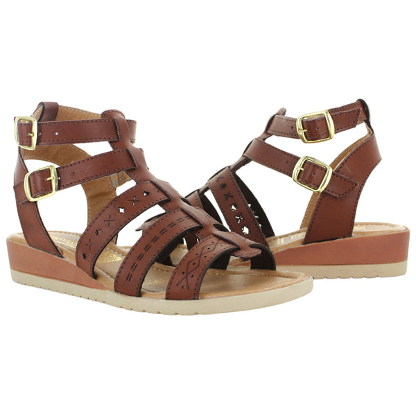 GIO VANNYS HUARACHE ROMANO TIRAS CAFE POLIPIEL MUJER 77912