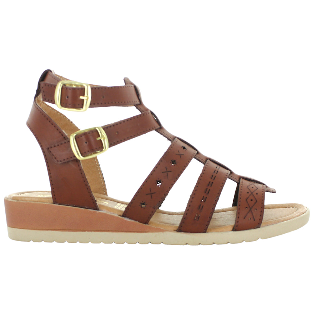 GIO VANNYS HUARACHE ROMANO TIRAS CAFE POLIPIEL MUJER 77912