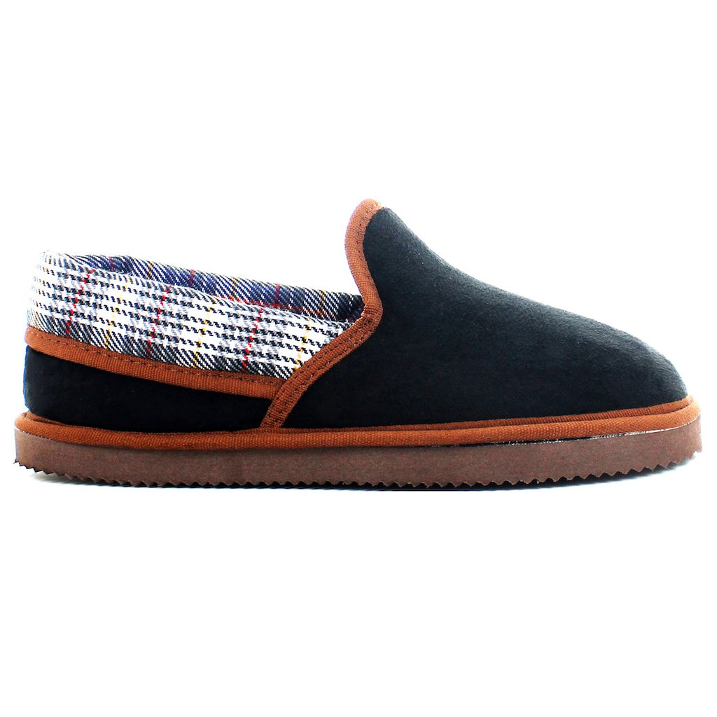 CABRALES PANTUFLA SLIP ON NEGRO/CAMEL PARA HOMBRE 78530