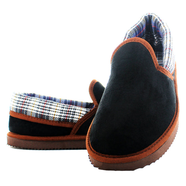 CABRALES PANTUFLA SLIP ON NEGRO/CAMEL PARA HOMBRE 78530