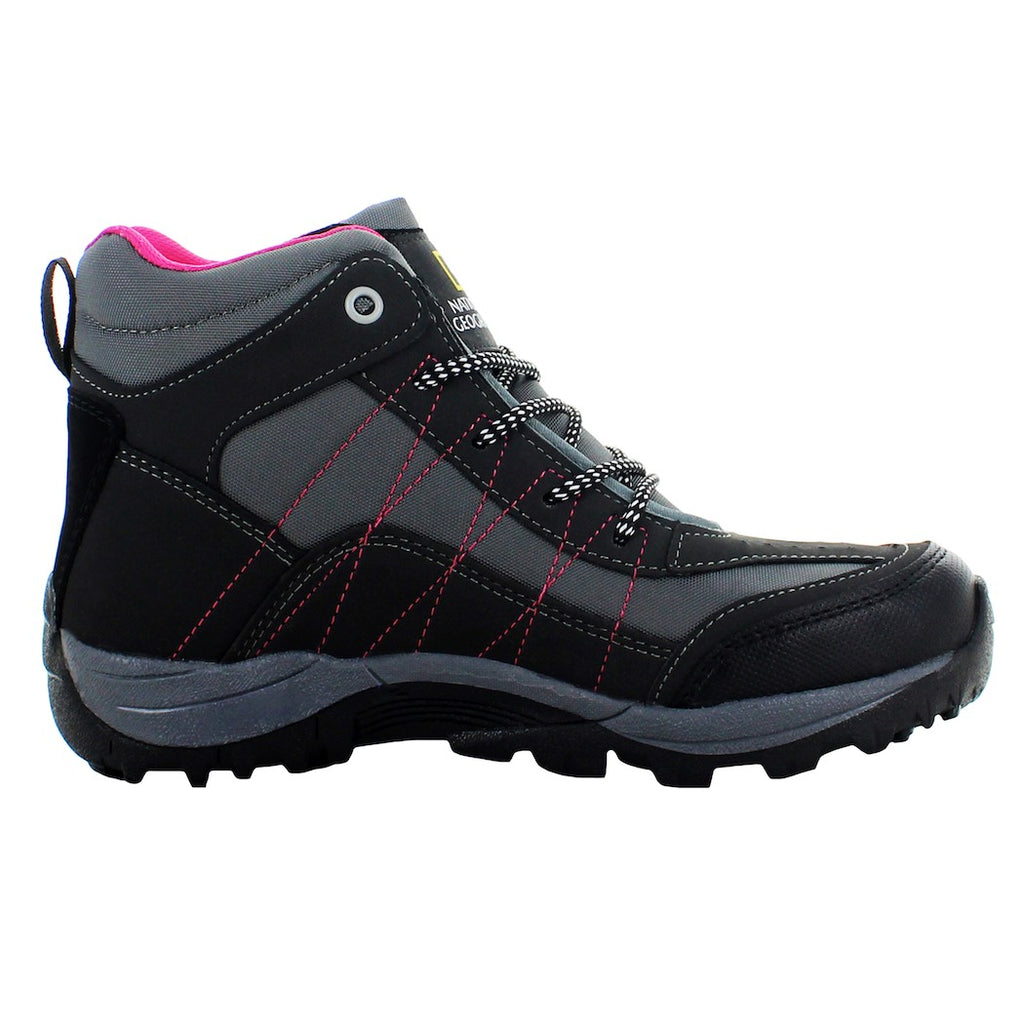 NATIONAL GEOGRAPHIC BOTA TODO TERRENO GRIS OXFORD/NEGRO/ROSA PARA MUJER 79157