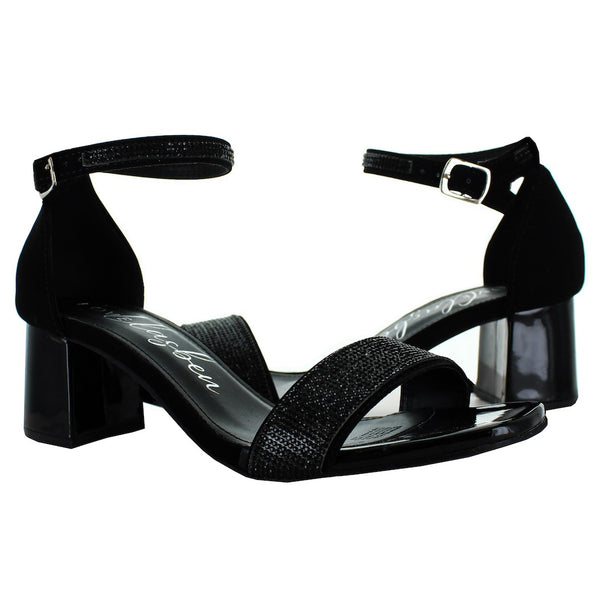 CLASBEN SANDALIA TACON NEGRO PARA MUJER 80139