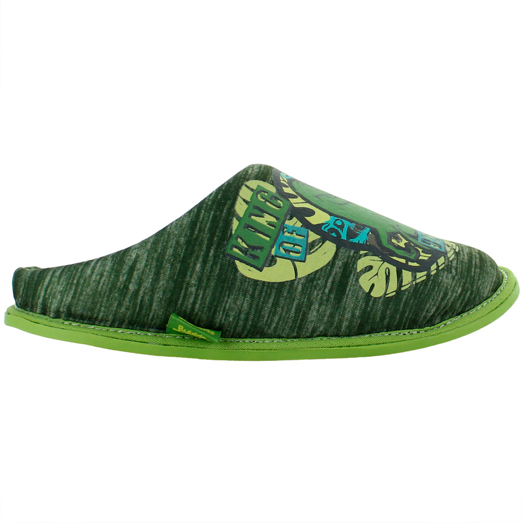 BUBBLE GUMMERS PANTUFLA DINOSAURIO TEXTIL VERDE NIÑO 80359