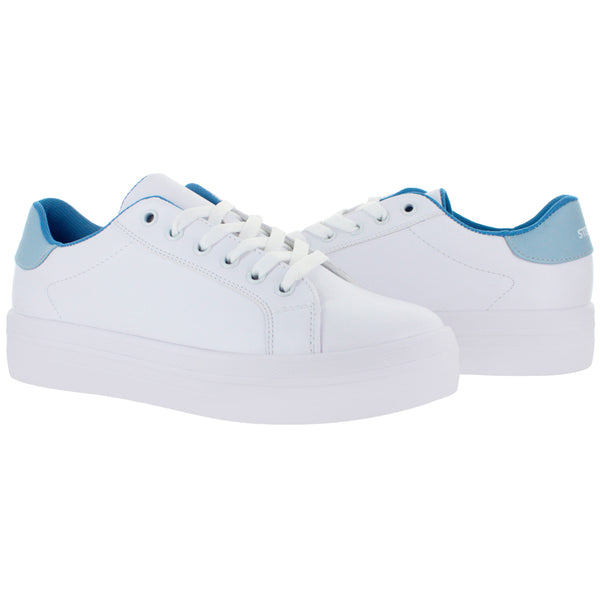 STEPGIO TENIS AGUJETAS MODA POLIPIEL JUVENIL BLANCO 81087