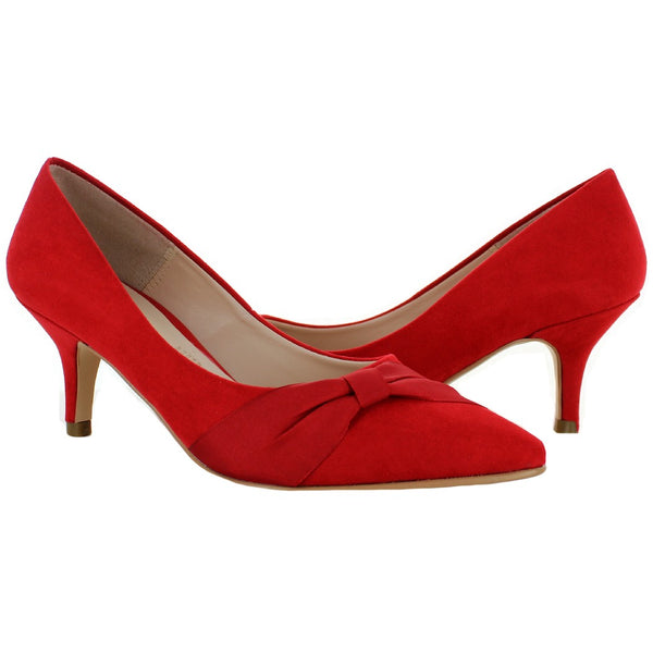 GINA LOREN ZAPATILLA TACON AGUJA ROJO MUJER 81098