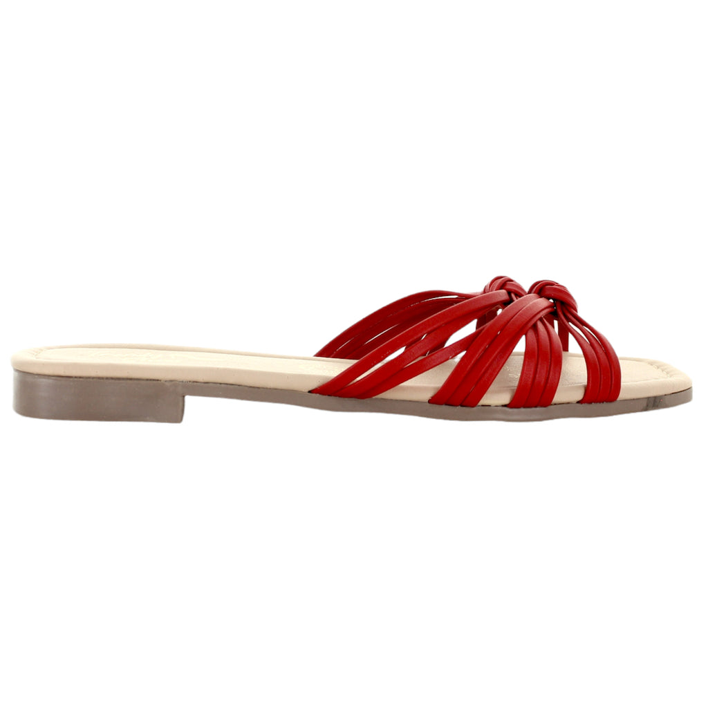 TRENDY SHOES SANDALIA OUTFIT CASUAL CINTAS ROJO MUJER 81213