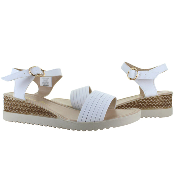 BEEN CLASS SANDALIA CUÑA CASUAL ELEGANTE HEBILLA MUJER 81219