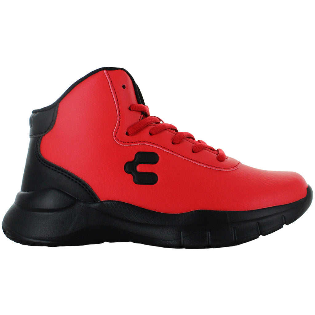 CHARLY TENIS BOTA BASKET ROJO ECOPIEL NIÑO 82005