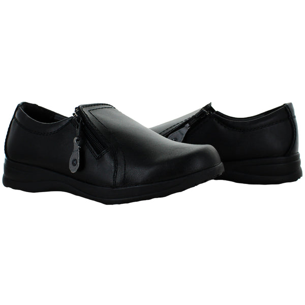 DR SHOLLS ZAPATO COMODO CIERRE PIEL NEGRO MUJER 82074