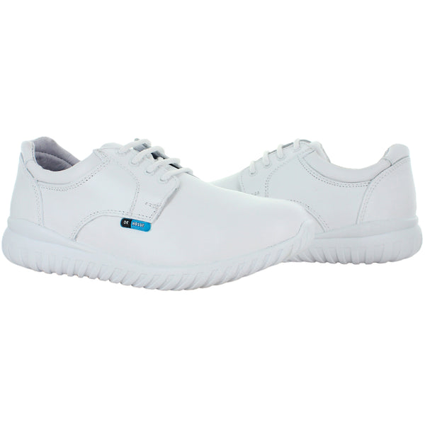 DR HOSUE ZAPATO MEDICO AGUJETA PIEL BLANCO HOMBRE 82081