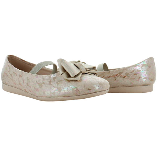 MISS PINK BALERINA FLAT ELASTICO ECOPIEL DORADO NIÑA 82277