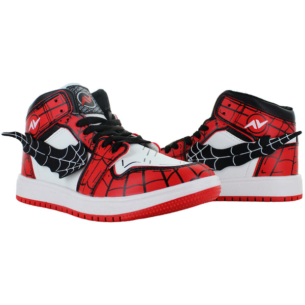 CLASBEN TENIS BOTA SKATE ARAÑA ROJO ECOPIEL NIÑO 82292
