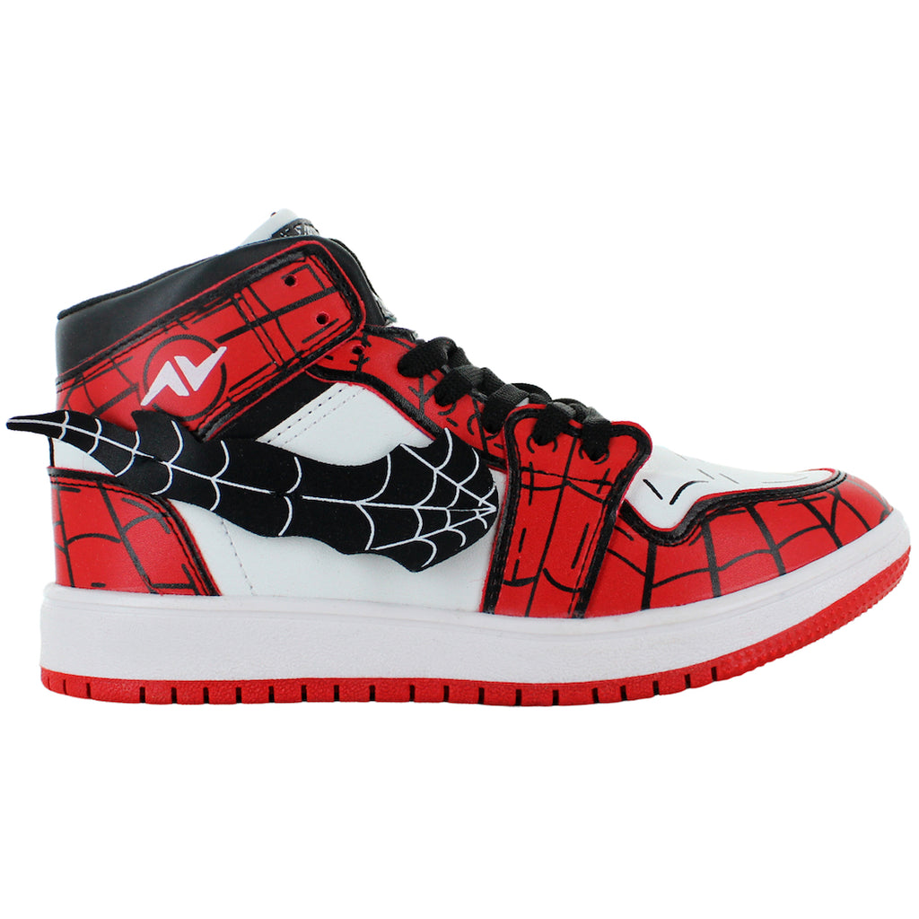 CLASBEN TENIS BOTA SKATE ARAÑA ROJO ECOPIEL NIÑO 82292