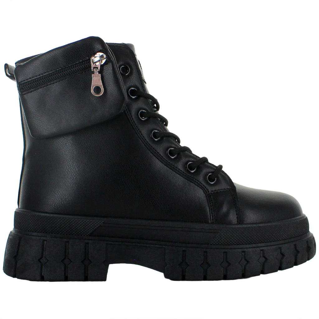 VIA URBANA BOTA CASUAL OUTDOOR POLIPIEL NEGRO MUJER 82474