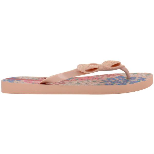 IPANEMA SANDALIA MODA CASUAL MOÑO FLORES BEIGE MUJER 82507