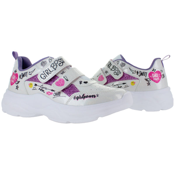 TROPICANA TENIS DISEÑOS SERIGRAFIA POLIPIEL PLATA NIÑA 82663