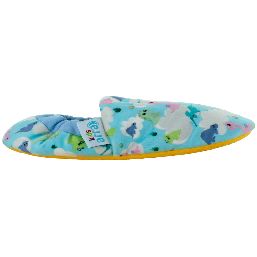 ARRA PANTUFLA DINOSAURIOS NUBES SUAVE AZUL NIÑA BEBE 82916