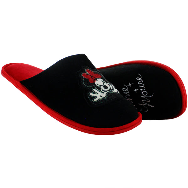 DISNEY PANTUFLA MINNIE MOUSE SUAVE CONFORT NEGRO MUJER 83124