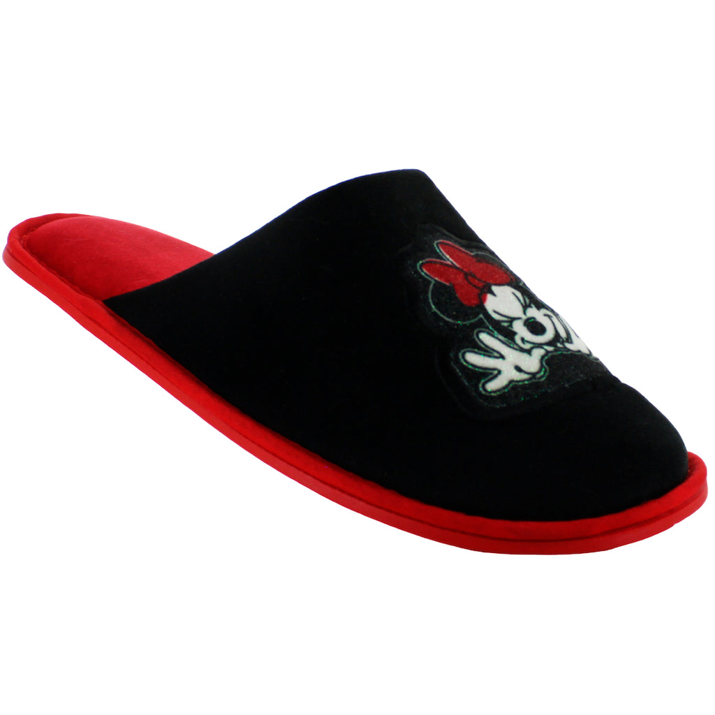 DISNEY PANTUFLA MINNIE MOUSE SUAVE CONFORT NEGRO MUJER 83124