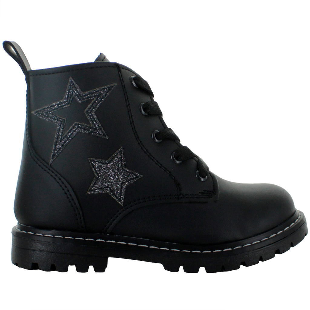 BAMBINO BOTA MILITAR MODA ECOPIEL NEGRO NIÑA 83171