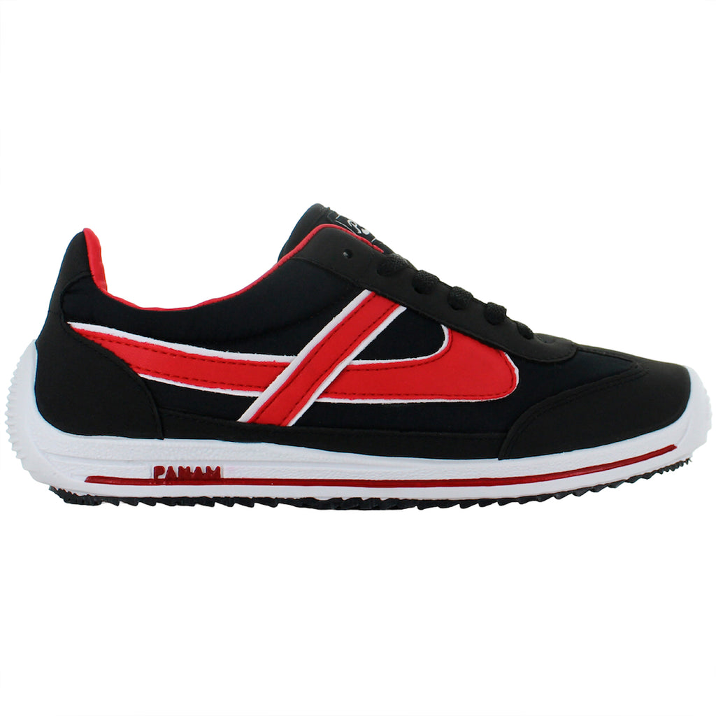 PANAM TENIS CASUAL CORRER LIGERO ROJO NEGRO JUVENIL 83246