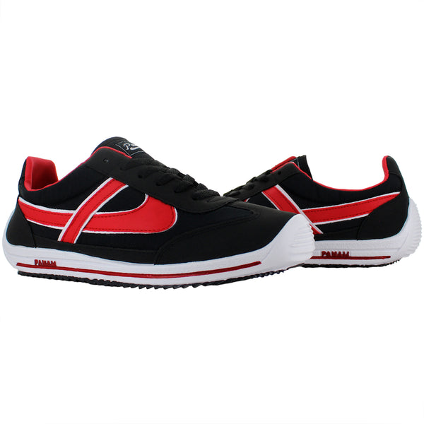 PANAM TENIS CASUAL CORRER LIGERO ROJO NEGRO JUVENIL 83246