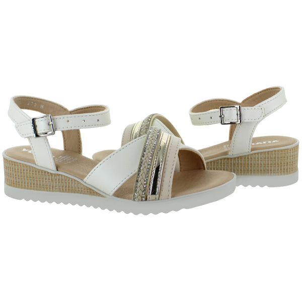 YUYIN SANDALIA PLATAFORMA VESTIR CASUAL LATTE NIÑA 84523
