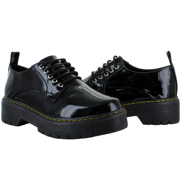 MUTANTE ZAPATO CHOCLO VESTIR MODA CASUAL CHAROL MUJER 84560