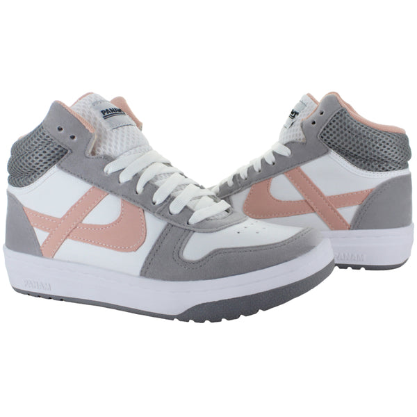 PANAM TENIS BOTA VESTIR MODA CASUAL SKATE GRIS JUVENIL 85336