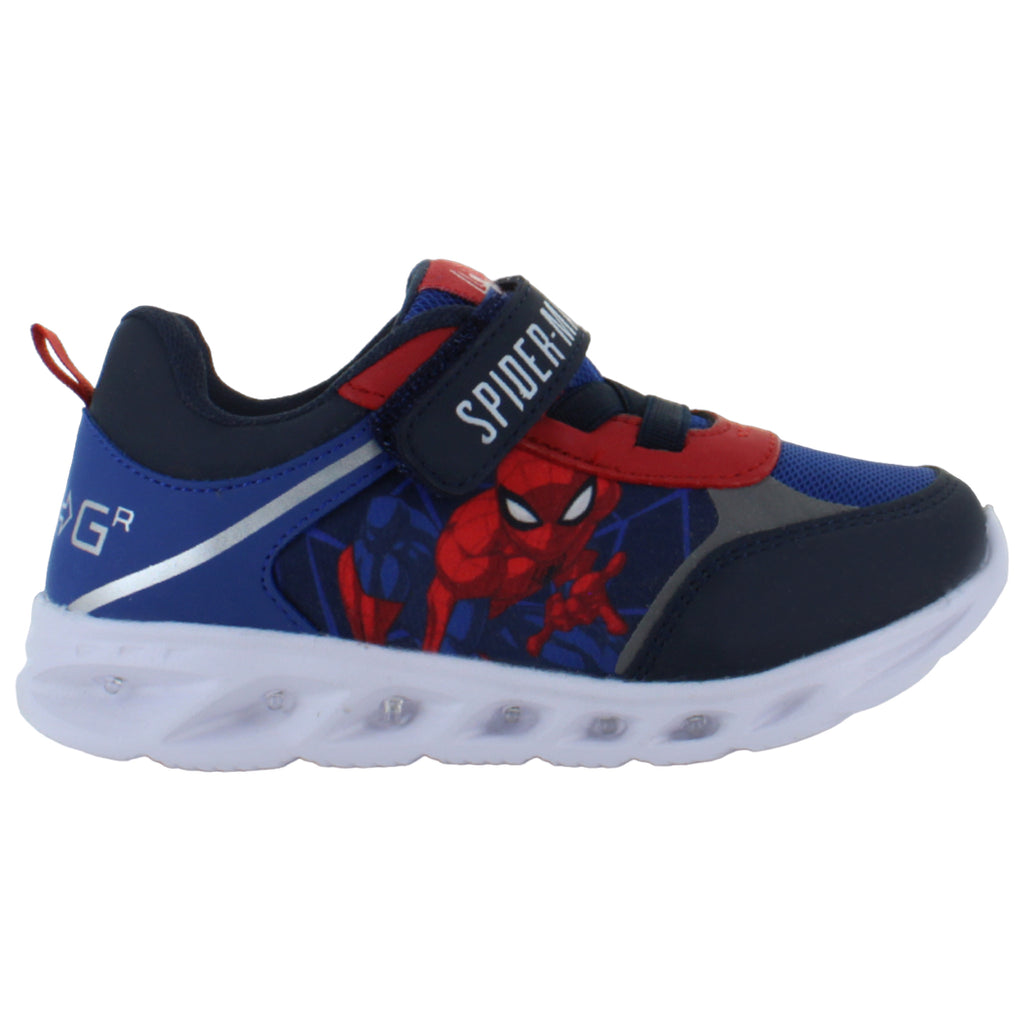 SPIDERMAN TENIS MARVEL LUCES MODA CASUAL CONFORT NIÑO 86584