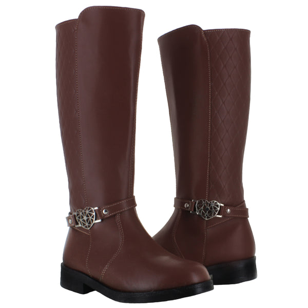 TROPICANA BOTA ALTA MODA ELEGANTE HERRAJE CORAZON NIÑA 86759