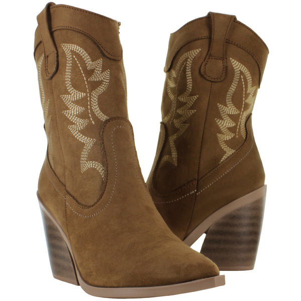 KIUT BOTA VAQUERA TACON ANCHO MODA FIESTA CASUAL MUJER 86996