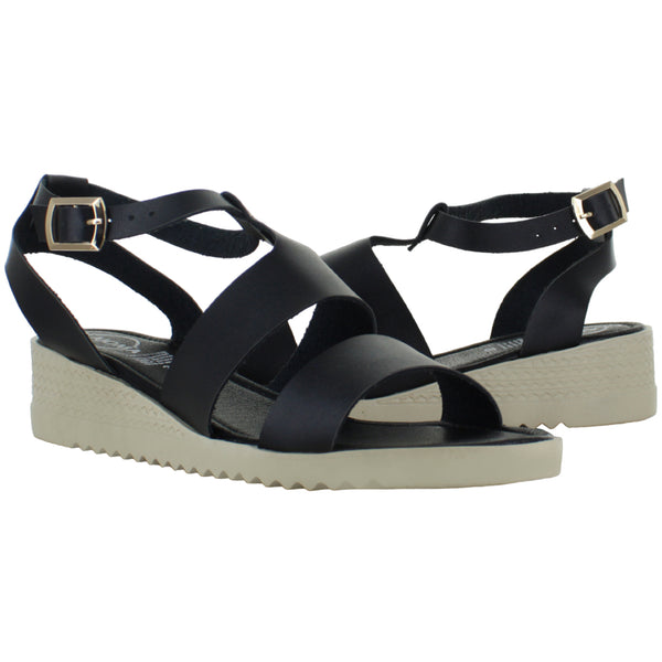 GLAJOMA SANDALIA CUÑA VESTIR ELEGANTE AJUSTABLE MUJER 88709