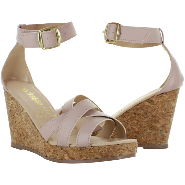 FRATTA SANDALIA PLATAFORMA MODA ELEGANTE PULSERA MUJER 89143