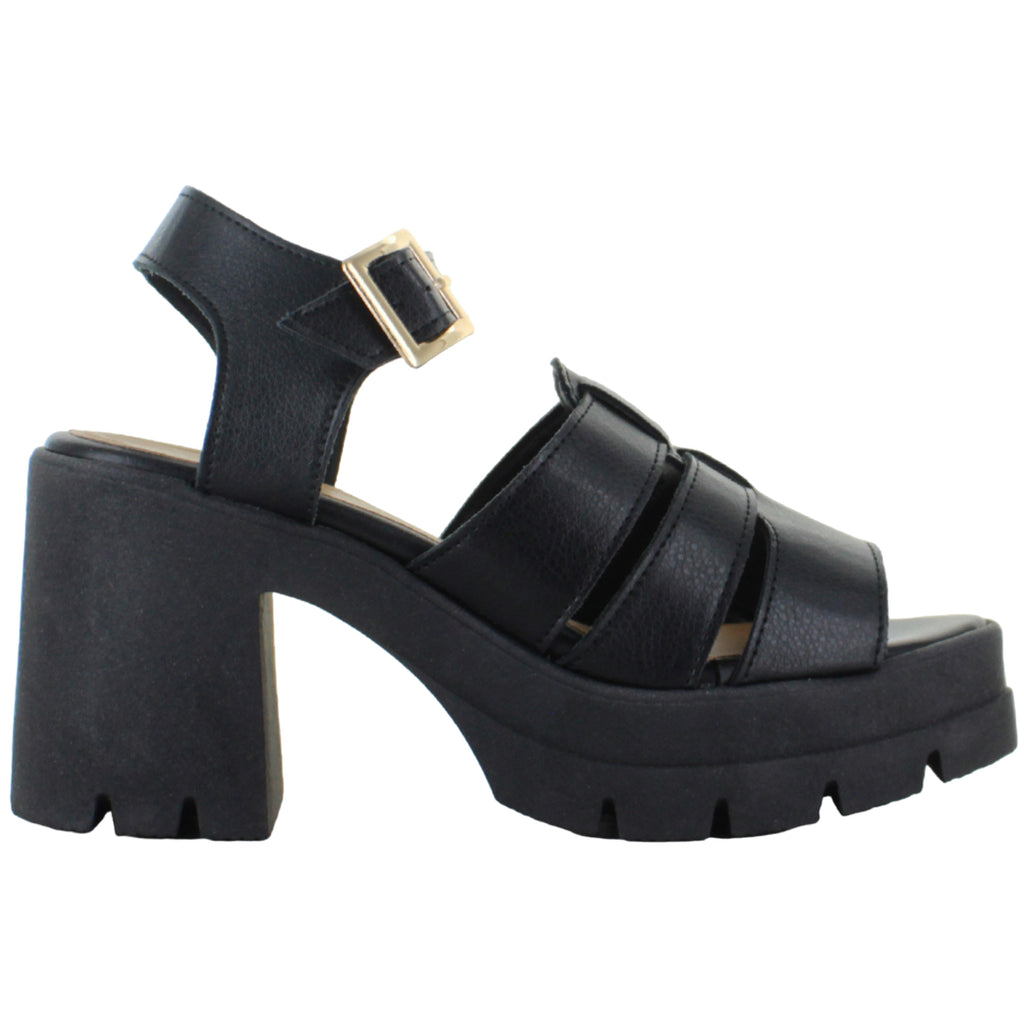EXCESSO SANDALIA PLATAFORMA TACON ANCHO HEBILLA MUJER 89185