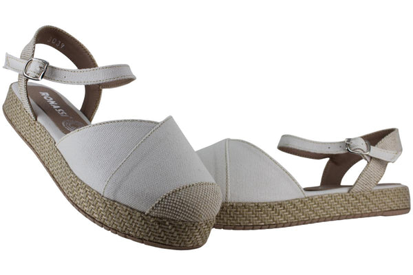 RONASSI ALPARGATA MODA CASUAL YUTE LONA HEBILLA MUJER 89191