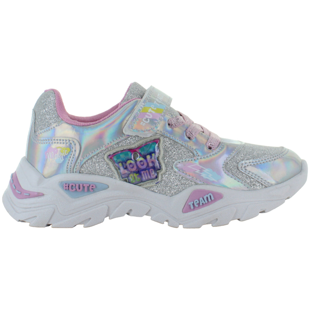 MISS PINK TENIS SNEAKERS CASUAL BRILLOS TORNASOL NIÑA 89297