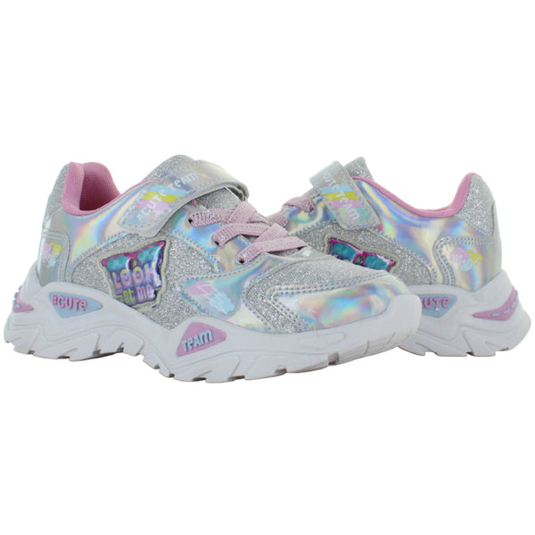 MISS PINK TENIS SNEAKERS CASUAL BRILLOS TORNASOL NIÑA 89297